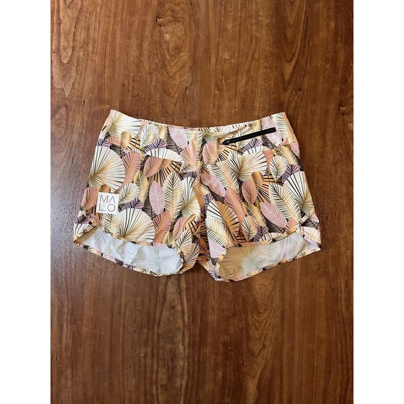 Malo Republic Running Short Women’s Run The World Short Golden Hour XS Palm Leaf - Picture 1 of 8